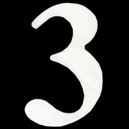 47503 Plywood Number 3 White 120mm