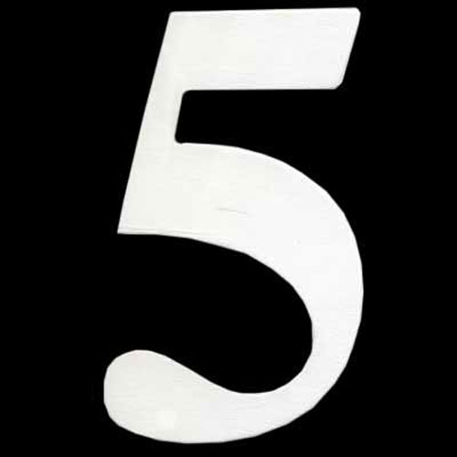 47505 Plywood Number 5 White 120mm