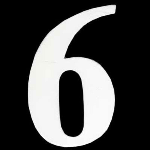 47506 Plywood Number 6 White 120mm