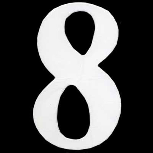 47508 Plywood Number 8 White 120mm