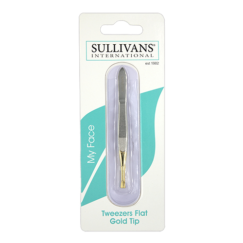 47684 Sullivans Gold Tip Flat Tweezers 