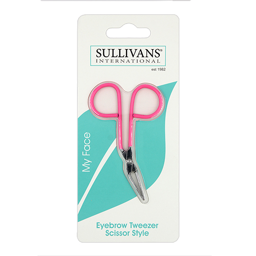 47687 Sullivans Scissor Style Eyebrow Tweezer - Pink