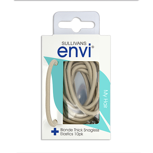 47746 Envi Thick Snagless Hair Elastics - 10pk - Blonde