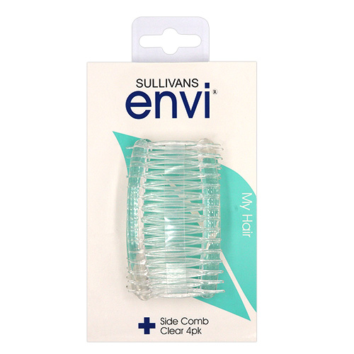 47765 Envi Hair Side Combs - 4pk - Clear