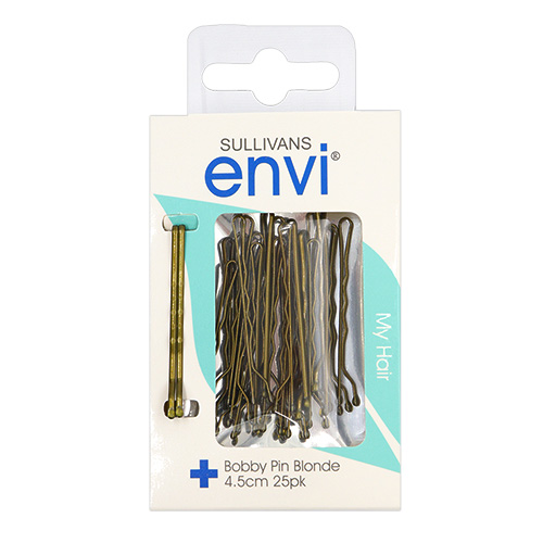 47772 Envi 4.5cm Bobby Hair Pins - 25pk - Blonde