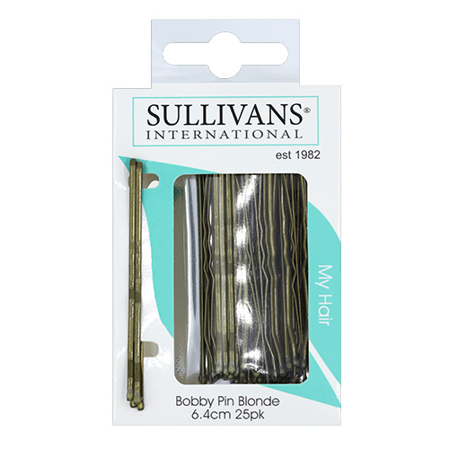47855 Sullivans Hair Bobby Pin Blonde 6.4cm 25 Pack