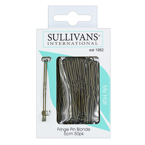 47856 Sullivans Hair Fringe Pin Blonde 5cm 50 Pack