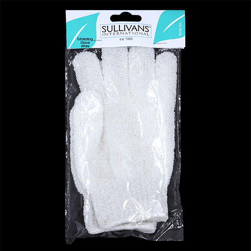 47988 Sullivans Exfoliating Gloves - White