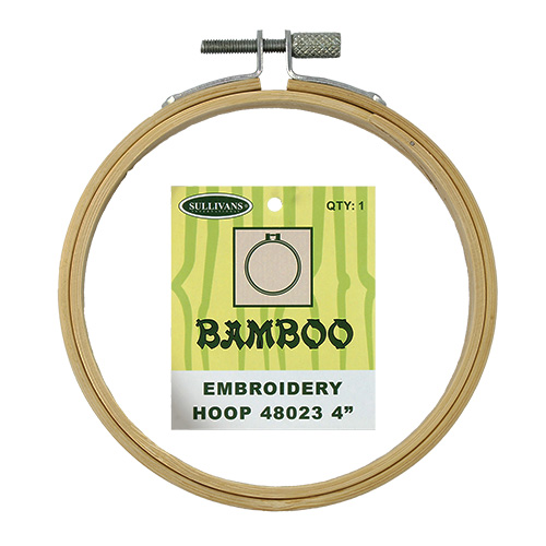 48023 Sullivans Bamboo Embroidery Hoop - 4"/10cm