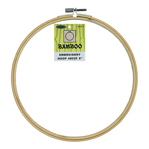 48025 Sullivans Bamboo Embroidery Hoop - 8"/20cm