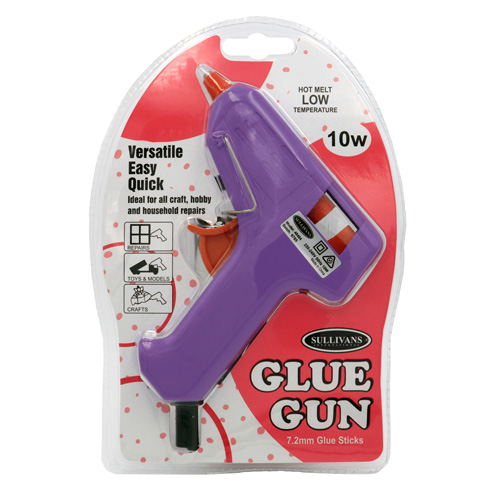 48484 Sullivans Low Temperature Glue Gun - 10 Watt - Purple