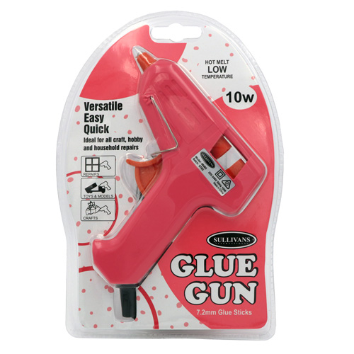 48485 Sullivans Low Temperature Glue Gun - 10 Watt - Pink