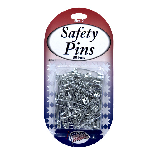 48521 Quilters Safety Pins Size 2 Silver