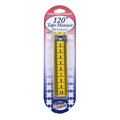 48627 Quilters Tape Measure 300cmx20mm Yellow