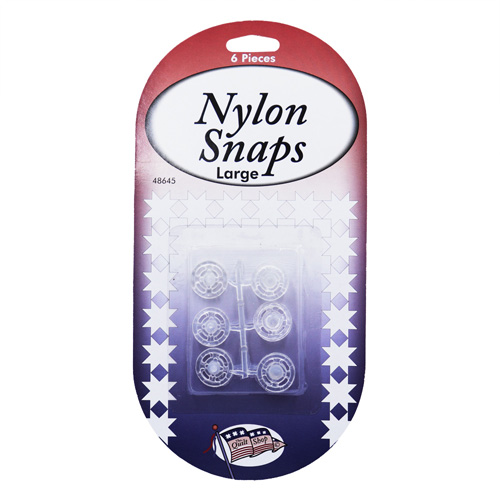 48645 Quilters Nylon Snaps Large Clear
