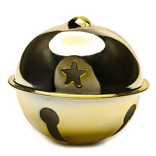 48934 Jingle Bells 50mm Gold With Stars