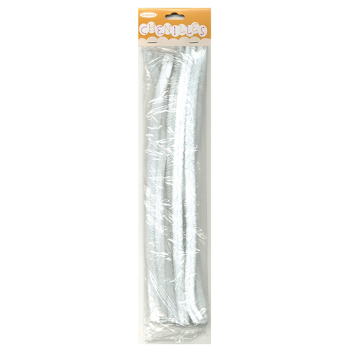 48962 Chenille Stick 12mm White