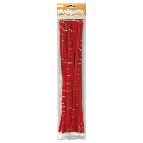 48964 Chenille Stick 6mm Red