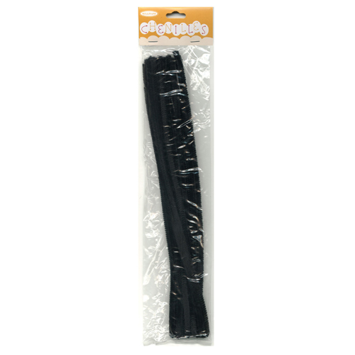 48967 Chenille Stick 6mm Black