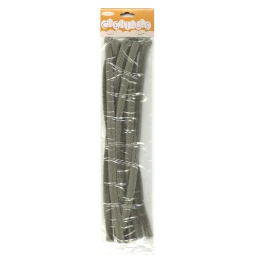 48983 Chenille Stick 12mm Grey