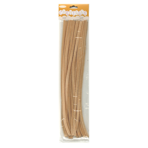 48985 Chenille Stick 6mm Light Brown