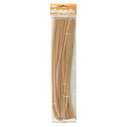 48986 Chenille Stick 12mm Light Brown