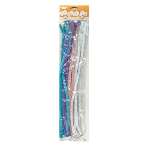 48994 Chenille Stick 3mm Pastel Mixed