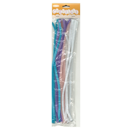 48995 Chenille Stick 6mm Pastel Mixed