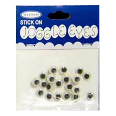 49022 Joggle Eyes 8mm Black