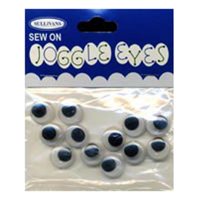 49034 Joggle Eyes 12mm Black