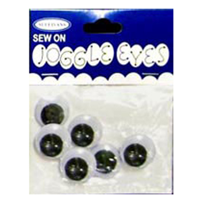 49037 Joggle Eyes 18mm Black