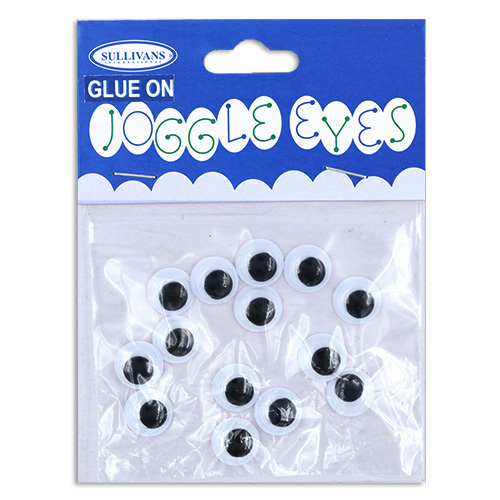 49049 Joggle Eye Glue On Black 10mm