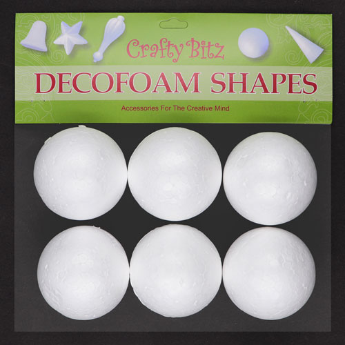 49059 Crafty Bitz 65mm Decofoam Ball - 6pc
