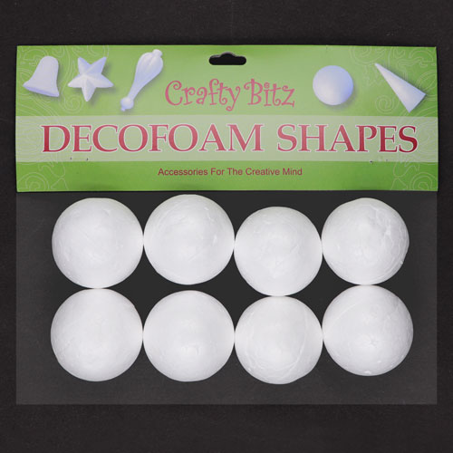 49060 Crafty Bitz 50mm Decofoam Ball - 8pc