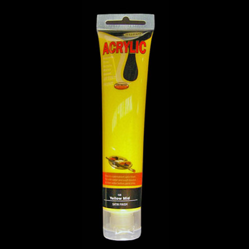 49123 Acrylic Paint 75ml Yellow Mid