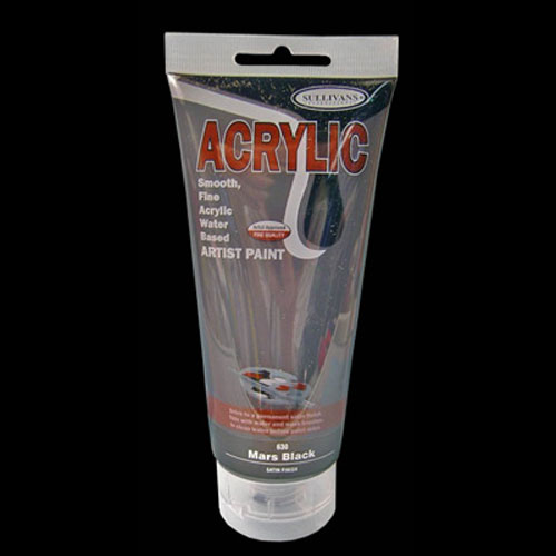 49145 Acrylic Paint 200ml Mars Black