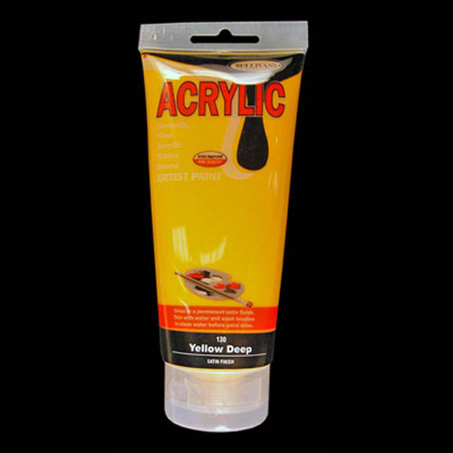 49146 Acrylic Paint 200ml Yellow Deep