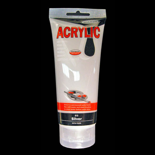 49153 Acrylic Paint 200ml Silver
