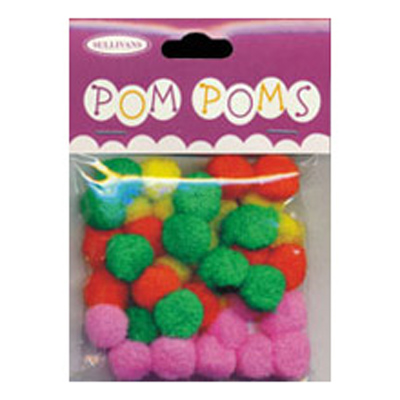 49216 Pom Poms 13mm Neon Mixed
