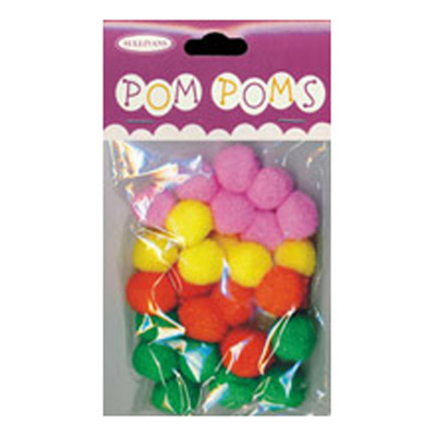 49217 Pom Poms 20mm Neon Mixed