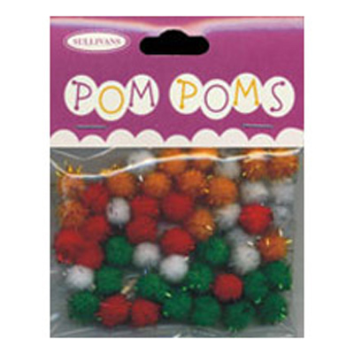 49235 Pom Poms 7mm Multi Colour