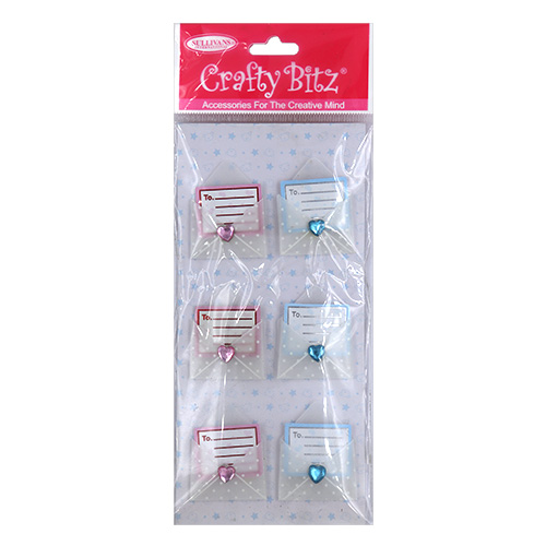 49375 Emb Envelopes Pink & Blue Paper