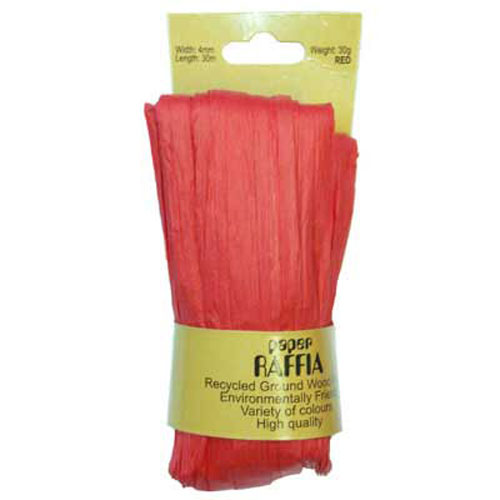 49616 Paper Raffia 4mm Red
