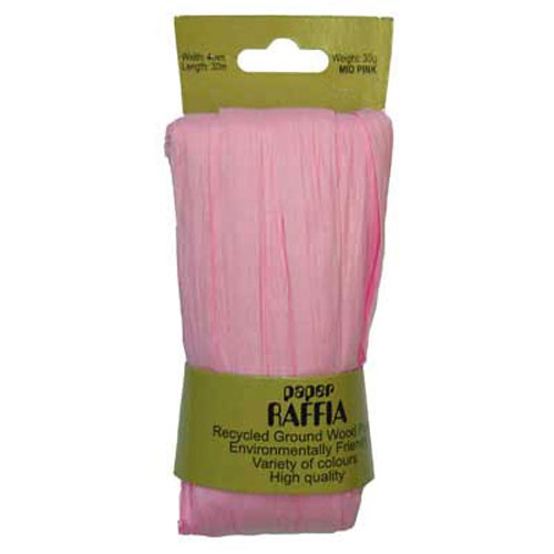49620 Paper Raffia 4mm Mid Pink