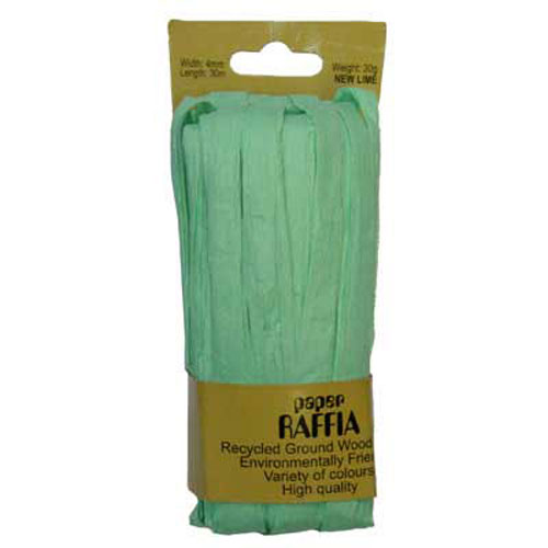 49621 Paper Raffia 4mm New Lime