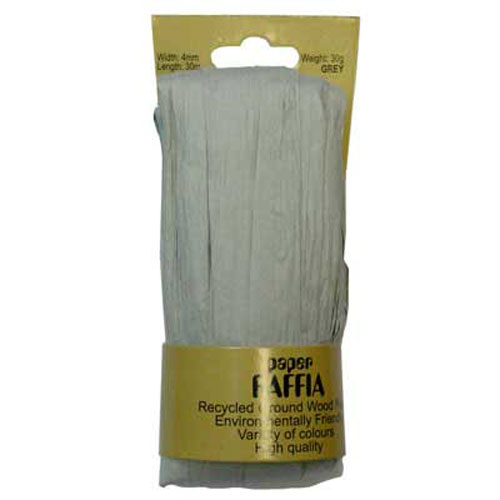 49626 Paper Raffia 4mm Grey