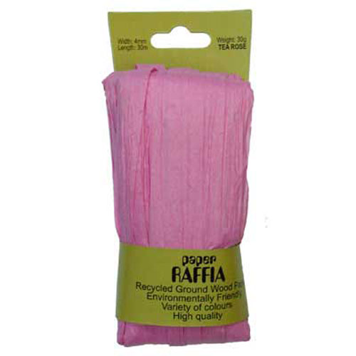 49627 Paper Raffia 4mm Tea Rose