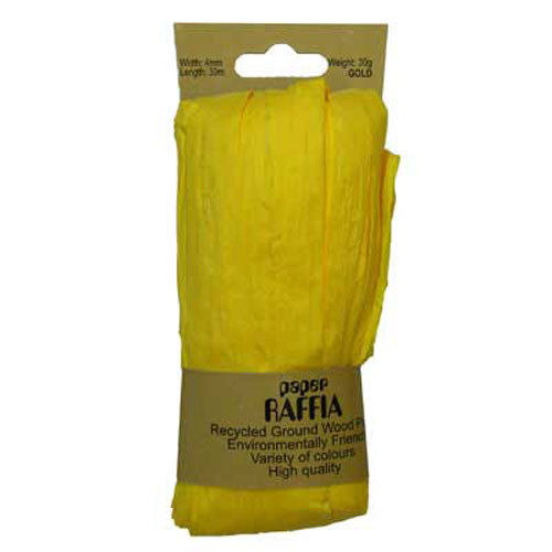 49628 Paper Raffia 4mm Gold