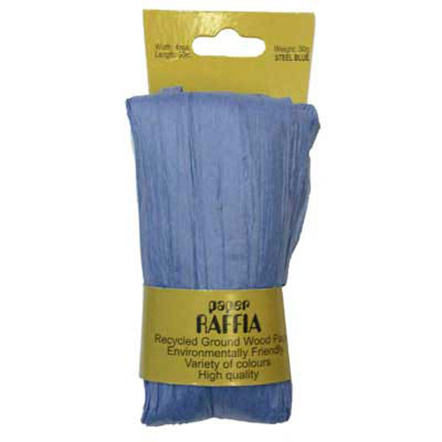 49629 Paper Raffia 4mm Steel Blue