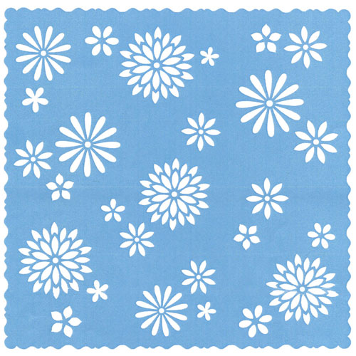 49635 Scrapbook Paper Lace Flower Blue Self Adhesive
